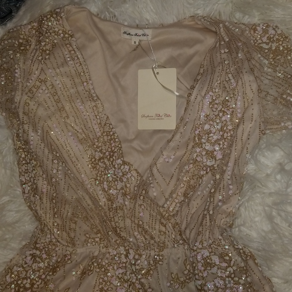 Sparkle cream dress - Picture 2 of 4